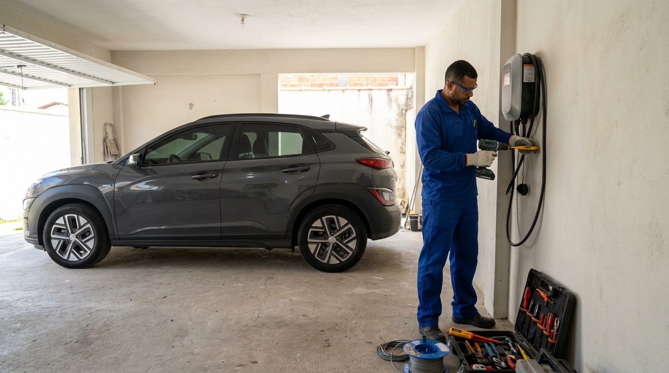 Instalação de Carregador de Carro Elétrico