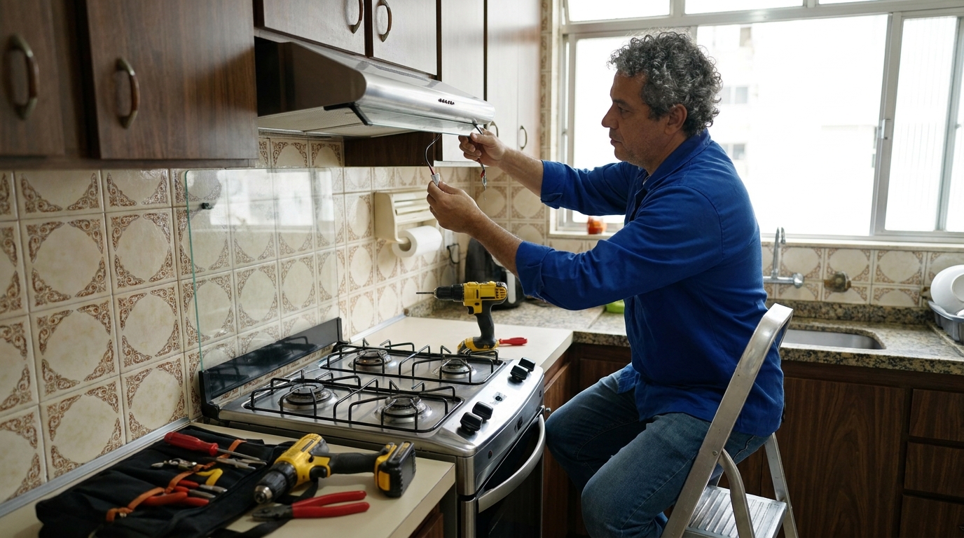 Instalação de Coifa e Depurador/Exaustor