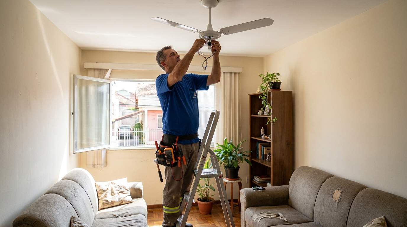 Instalação de Ventilador de Teto